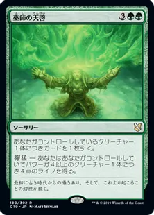 《巫師の天啓/Shamanic Revelation》[C19]緑R