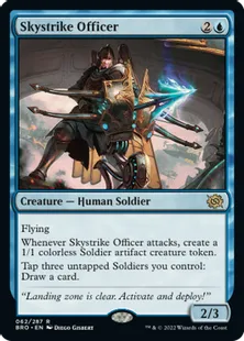 《天空射の士官/Skystrike Officer》[BRO] 青R