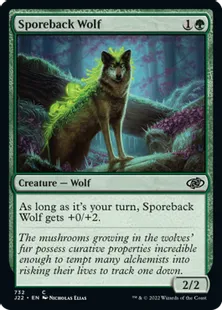 《胞子背の狼/Sporeback Wolf》[J22] 緑C