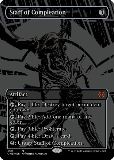 【オイルスリック・Foil】《完全化の杖/Staff of Compleation》(358)[ONE-BF]茶R