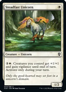 《不動のユニコーン/Steadfast Unicorn》[CLB] 白C