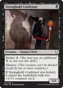 《要塞の聴罪司祭/Stronghold Confessor》[DOM] 黒C