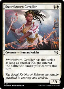 (042)《剣誓いの騎兵/Swordsworn Cavalier》[MOM] 白C