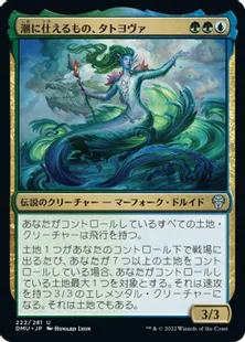 《潮に仕えるもの、タトヨヴァ/Tatyova, Steward of Tides》[DMU] 金U