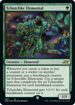 【ギャラクシー・Foil】《Tchotchke Elemental》[UNF-GF] 緑R