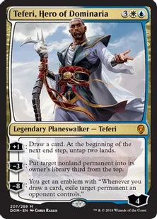《ドミナリアの英雄、テフェリー/Teferi, Hero of Dominaria》[DOM] 金R