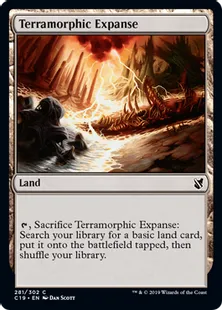 《広漠なる変幻地/Terramorphic Expanse》[C19]土地C