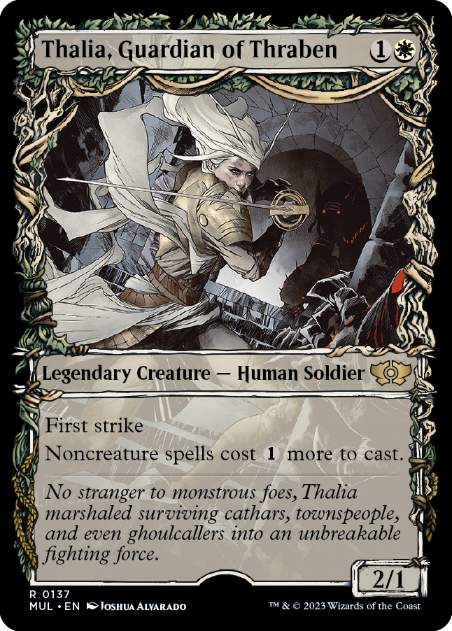 【ハロー・Foil】(137)《スレイベンの守護者、サリア/Thalia, Guardian of Thraben》[MUL] 白R