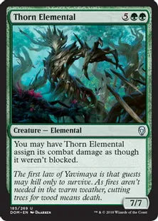 《茨の精霊/Thorn Elemental》[DOM] 緑U