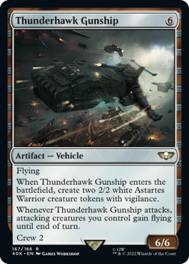 【サージ・Foil】(167)《サンダーホーク・ガンシップ/Thunderhawk Gunship》[40K-SF] 茶R
