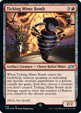 【ギャラクシー・Foil】《Ticking Mime Bomb》[UNF-GF] 赤U