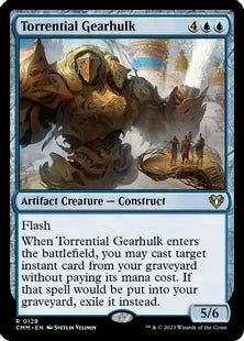 《奔流の機械巨人/Torrential Gearhulk》[CMM] 青R