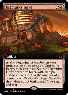■拡張アート■《ウラブラスクの溶鉱炉/Urabrask's Forge》(387)[ONE-BF]赤R