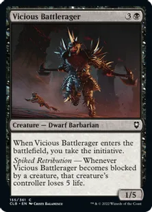 《物騒なバトルレイジャー/Vicious Battlerager》[CLB] 黒C
