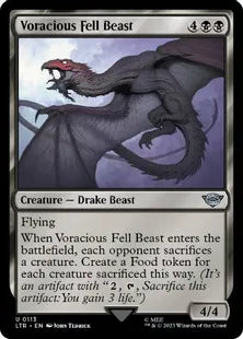 《貪欲なる忌まわしき獣/Voracious Fell Beast》[LTR] 黒U