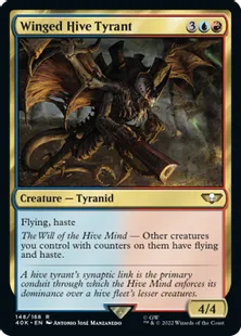 (148)《有翼ハイヴタイラント/Winged Hive Tyrant》[40K] 金R