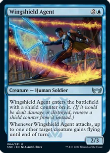 《翼盾の工作員/Wingshield Agent》[SNC] 青U
