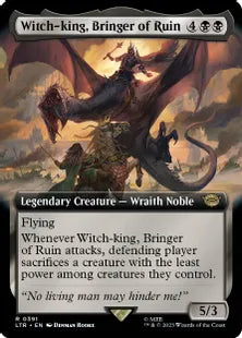 ■拡張アート■《破滅をもたらす者、魔王/Witch-king, Bringer of Ruin》[LTR-BF] 黒R