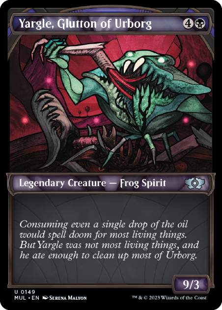 【ダブルレインボウ・Foil】(149)《アーボーグの暴食、ヤーグル/Yargle, Glutton of Urborg》[MUL] 黒U