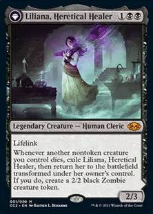 《異端の癒し手、リリアナ/Liliana, Heretical Healer》/《反抗する屍術師、リリアナ/Liliana, Defiant Necromancer》[CC2] 黒