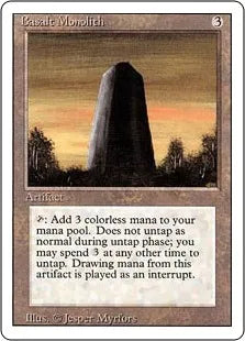 《玄武岩のモノリス/Basalt Monolith》[3ED] 茶U