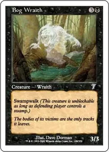 《沼の悪霊/Bog Wraith》[7ED] 黒U