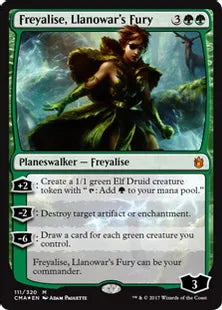 《ラノワールの憤激、フレイアリーズ/Freyalise, Llanowar's Fury》[CMA17] 緑R