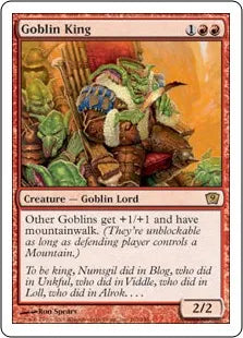 《ゴブリンの王/Goblin King》[9ED] 赤R