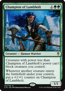 《ラムホルトの勇者/Champion of Lambholt》[C16] 緑R