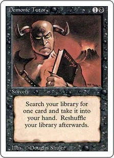 《悪魔の教示者/Demonic Tutor》[3ED] 黒U