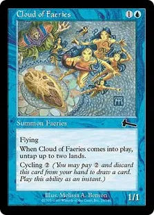 《フェアリーの大群/Cloud of Faeries》[ULG] 青C