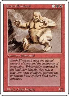 《大地の精霊/Earth Elemental》[3ED] 赤U