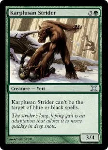 《カープルーザンの徘徊者/Karplusan Strider》[10ED] 緑U