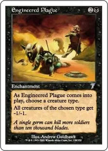 《仕組まれた疫病/Engineered Plague》[7ED] 黒U