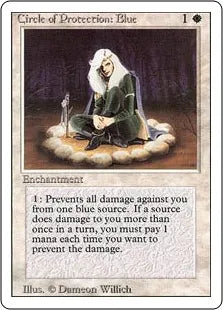 《青の防御円/Circle of Protection: Blue》[3ED] 白C