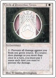《緑の防御円/Circle of Protection: Green》[3ED] 白C