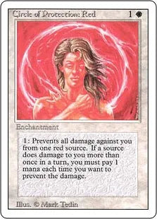 《赤の防御円/Circle of Protection: Red》[3ED] 白C