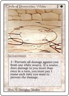 《白の防御円/Circle of Protection: White》[3ED] 白C