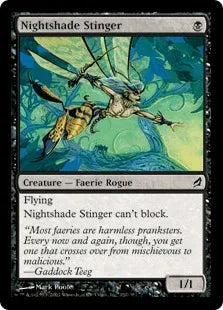 《ベラドンナのとげ刺し/Nightshade Stinger》[LRW] 黒C