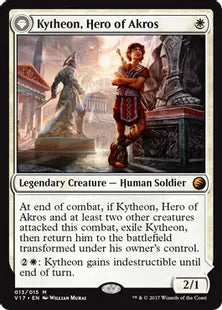 《アクロスの英雄、キテオン/Kytheon, Hero of Akros》/《歴戦の戦士、ギデオン/Gideon, Battle-Forged》[FtV:Transform] 白