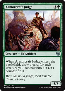 《鎧作りの審判者/Armorcraft Judge》[KLD]緑U