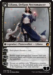 《異端の癒し手、リリアナ/Liliana, Heretical Healer》/《反抗する屍術師、リリアナ/Liliana, Defiant Necromancer》[FtV:Transform] 黒