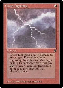 《稲妻の連鎖/Chain Lightning》[LEG] 赤C