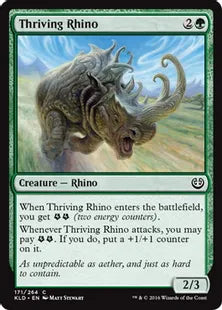 《亢進するサイ/Thriving Rhino》[KLD]緑C