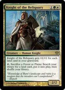 《聖遺の騎士/Knight of the Reliquary》[CON] 金R