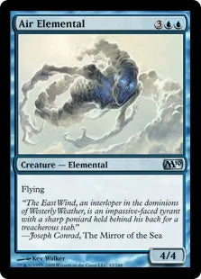 《大気の精霊/Air Elemental》[M10] 青U