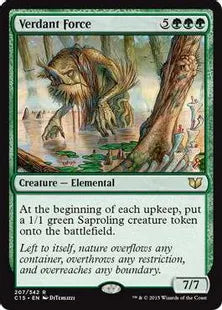 《新緑の魔力/Verdant Force》[C15] 緑R