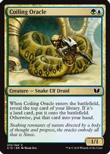 《とぐろ巻きの巫女/Coiling Oracle》[C15] 金C