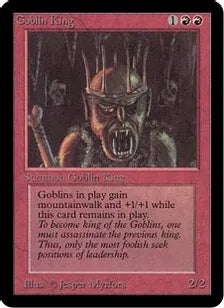 《ゴブリンの王/Goblin King》[LEA] 赤R