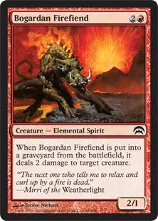 《ボガーダンの炎魔/Bogardan Firefiend》[PCS] 赤C